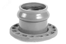 Патрубок раструбный с металлическим фланцем 90x80 мм | код 2181150 | Хемкор