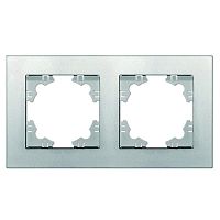 Рамка 2-м Афина универс. серебр. | код A0044-S | Universal