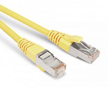 Патч-корд F/UTP экран. Cat.5е LSZH 1.5 м желтый, Hyperline PC-LPM-STP-RJ45-RJ45-C5e-1.5M-LSZH-YL | код 230096 | Hyperline