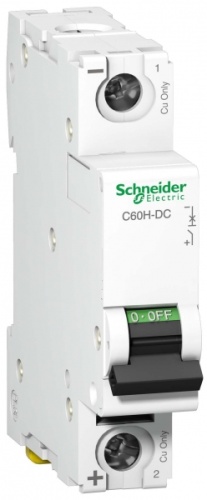 Выключатель автоматический однополюсный C60H-DC 0,5А C 10кА | код. A9N61500 | Schneider Electric 