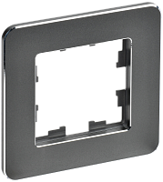 BRITE Рамка 1-мест. РУ-1-1-Бр металл титан RE IEK | код BR-M12-M-01-K48 | IEK