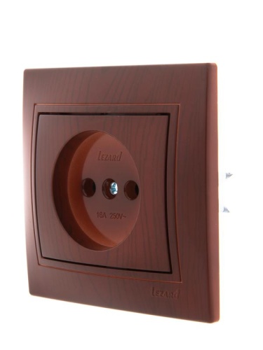Мира Розетка без заземления керамика вишня | код 701-0601-121 | LEZARD фото 2