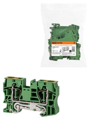 Зажим клеммный безвинтовой (ЗКБ) PEN 16мм2 TDM | код SQ0822-0143 | TDM