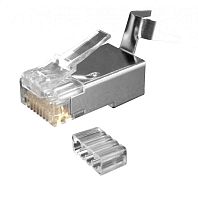 Коннектор Eurolan, RJ45, кат. 6A, экр., для полевой установки, 50 шт, цвет белый, FTP | код 13A-EA-12WT | Eurolan
