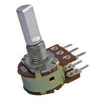 Потенциометр RUICHI 16K2 F 2x50k, угол поворота 300 | код 66267 | Ruichi