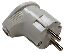 Вилка угловая с заземлением 16А белая 4110 IN HOME | код 4690612000558 | ASD