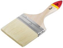 Кисть флейцевая "Модерн" 4дюйм (100мм) искусственная щетина деревянная ручка КУРС 00868