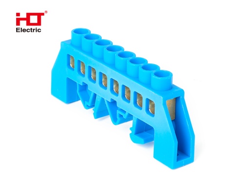 Шина N ноль в комб DIN-изол Стойка ШНИ-8х12-8-КС-синий HLT | код 081-04-02| HLT