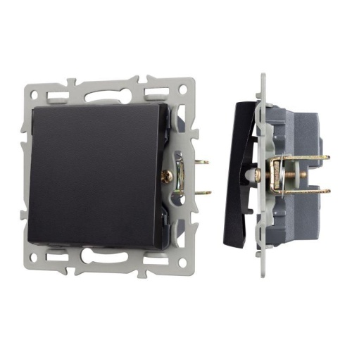 Механизм выключателя одноклавишный проходной SWT-MKP1-PL-BK (250В 16А) Arlight 043715