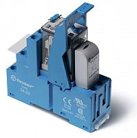 Интерфейсный модуль (сборка 55.33.8.024.0010 + 99.02.0.024.98 + 94.03SPA), электромеханическое реле, 3CO 10A, контакты AgNi, питание 24В AC, категория защиты IP20, винтовые клеммы, пластиковая клипса, LED + варистор, упаковка 1шт. | код 583380240060