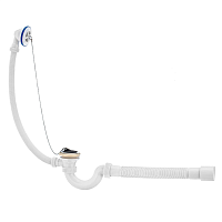 Сифон МИНИ ЭЛИТ для ванн с гофротрубой, пластиковые чашки D40/50 | код 30980653 | VIRPlast