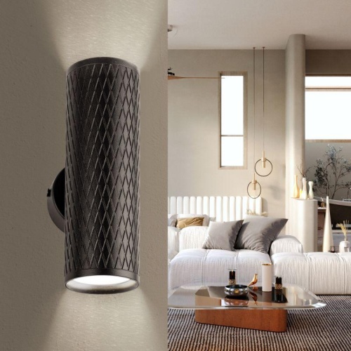 Светильник WL46 BK под лампу MR16 GU10 12Вт для интерьера/фасадов IP20 черн. | код Б0058502 | Эра