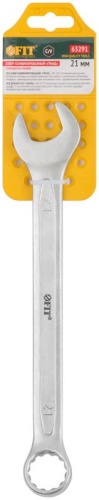Ключ комбинированный усиленный ''Гранд'', CrV, холодный штамп 21 мм | код 63291 | FIT фото 3 Ключ комбинированный усиленный ''Гранд'', CrV, холодный штамп 21 мм | код 63291 | FIT фото 3