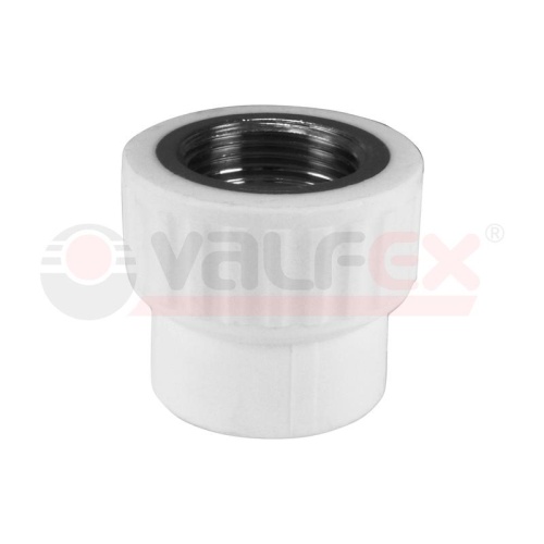 Муфта комбинированная 32 х 1' ВР полипропиленовая PPR белая | код 10129032 | VALFEX