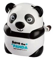 Точилка для карандашей механическая Deli Панда E0518 1 отверстие пластик черный | код 427481 | DELI