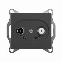 Розетка TV-SAT GLOSSA, проходная, антрацит |  код. GSL000798 |  Schneider Electric