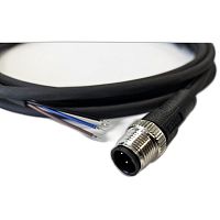 Кабель M12,4A,штыревой,3000 мм,прямой,полиуретан,черный, свободный конец СЦМ120025-04A-2-03000 | код 185210405 | СТЭЗ