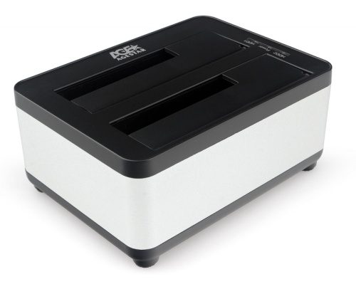 USB 3.0 Докстанция 2x2,5 /3,5 SATAIII AgeStar 3UBT8 (SILVER), clone, пластик+алюминий, серебристый | код 3UBT8 (SILVER) | AgeStar