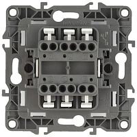 Переключатель Серия 12 12-1112-06 перекрёстный двойной, 10АХ-250В, чёрный | код Б0065303 | ЭРА