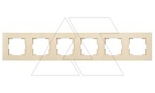 Rita - Рамка 6 постов, горизонтальный монтаж, сл.кость | код 2220-800-1602 | Mutlusan