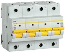 Выключатель автоматический четырехполюсный ВА47-150 80А D 15кА | код. MVA50-4-080-D | IEK 