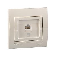 DERIY Розетка компьютерная жемчужно-белая металлик | код 702-3030-139 | LEZARD