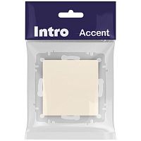 Выключатель Intro Accent 6-101-02 , 10А-250В, IP20, СУ, Accent, AL/CU, слоновая кость | код Б0063477 | ЭРА