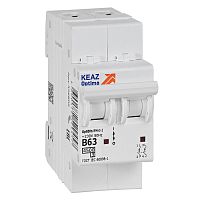 Выключатель автоматический модульный OptiDin BM63-2B63-4,5-УХЛ3 | код 329516 | КЭАЗ