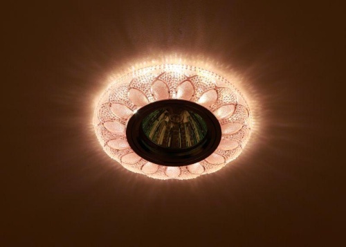 Светильник DK LD5 PK/WH MR16 точечный; декор со светодиодной подсветкой роз. | Код. Б0028089 | ЭРА
