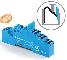 Розетка с безвинтовыми клеммами Push-in для реле 46.52, применяются модули 86.30, 99.02, в комплекте металлическая клипса 097.71, версия: серый цвет, для ЖД-приложений | код 97P27SMA | FINDER