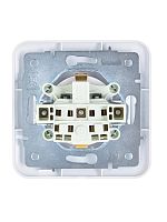 Розетка 1-м СП ASTI 16А IP20 с заземл. с крышкой термопласт в сборе бел. LEZARD 7081-0202-123В