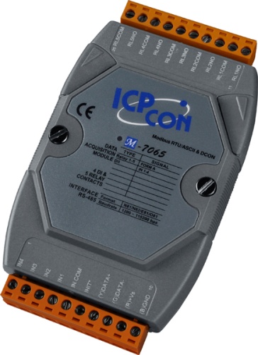 M-7065-G CR 4-channel Isolated Digital Input and 5-channel Relay Output Module with 16-bit Counters | код 00-06025724 | ICP DAS