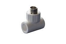 Тройник полипропиленовый PPR комбинированный НР 2 х 1/2' | код 9510003212к | Политэк