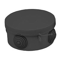 Коробка распаячная КМР-040-039 с крышкой 85х40 4 мембранных ввода IP54 черн. | код plc-kmr-040-039-b | EKF