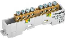 TEKFOR Шина PE земля неизолированная на универсальном держателе 6х9-8-Ж IEK | код TF-NN10-08-DL-K05 | IEK