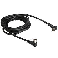 Шнур ТВ гнездо - ТВ штекер, угловой, длина 1,5 метра, черный REXANT | код 18-0012 | REXANT