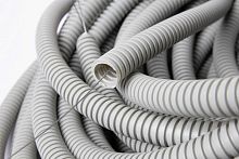 Труба ПВХ гибкая гофрированная, легкая с протяжкой, 20 мм, RAL7035 | код 6835817 | OBO Bettermann