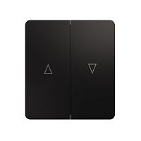 Выключатель ROUND 2 кл для жалюзи возвратный 10А с/у оникс KRANZ | код KR-78-0711-3 | KRANZ