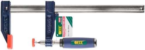 Струбцина тип "F" усиленная мягкая ручка 80х300мм FIT 59155 фото 3