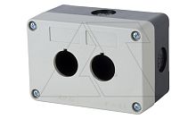 Корпус для поста кнопочного, пластик, серый/черный, 2 места, 105.5?72.5?58.5mm, IP65 | код XK-A2/-Y | АРТ