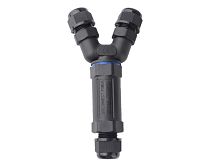 Кабельный коннектор Y-образный (клеммник 5PIN) IP68 HLT | код 083-07-006 | HLT