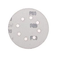 Диск абразивный на ворсовой основе, на липучке, перфорированный, P60, 125мм, 10 шт. | код KR-91-1165 | Kranz