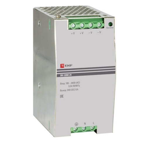 Блок питания 24В DR-120W-24 | код dr-120w-24 | EKF