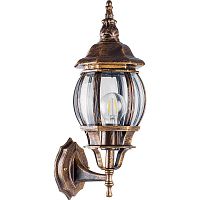 Светильник садово-парковый 100Вт 230В E27 черн. зол. 8101/PL8101 (на стену вверх) FERON 11244