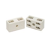 Клемма керамическая латунь 6 мм? 2 пары на 8 контактов для разветвления с крепежным отверстием (5 шт/уп) Промрукав | код PR08.7164 | ПРОМРУКАВ