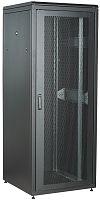 ITK Шкаф сетевой напольный 19" LINEA N 33U 800х800мм перфорированная передняя дверь, задняя металлическая черный | код LN05-33U88-PM | IEK