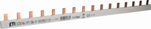 Шина питания IZS 16/1F/36V (16мм2, 1P, 1м, Pin, 36mod.) | код 002921121 | ETI
