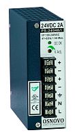 Блок питания промышленный. DC24V, 2A(48W). Диапазон входных напряжений AC100-240V. КПД 82%. | код PS-24048/I | OSNOVO