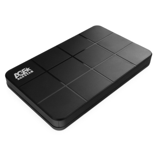 USB 3.0 Внешний корпус 2.5 SATAIII HDD/SSD AgeStar 3UB2P1C пластик, чёрный, кабель USB3.0 A - type-C | код 3UB2P1C (BLACK) | AgeStar
