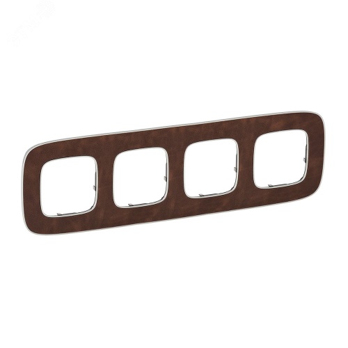 Valena ALLURE Рамка 4 поста Кожа универсальная | код 754454 | Legrand